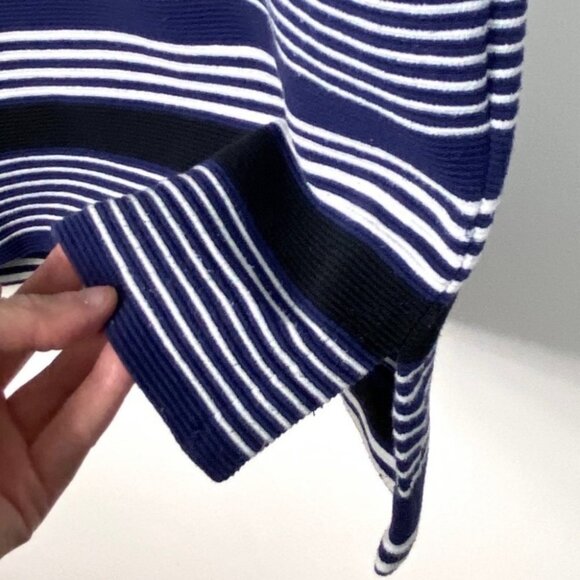 Madewell Gallerist Ponte Striped Sweater Top Blue White Size XS Boatneck Knit - Picture 5 of 6